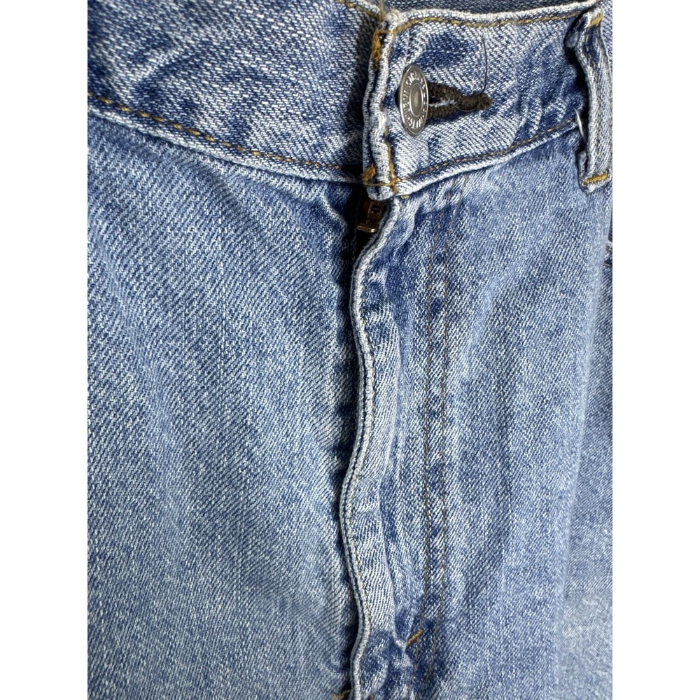 Levis 505 Regular Fit Denim Jorts Mens 38 Light Wash Blue Cotton Jean Shorts - Picture 10 of 13